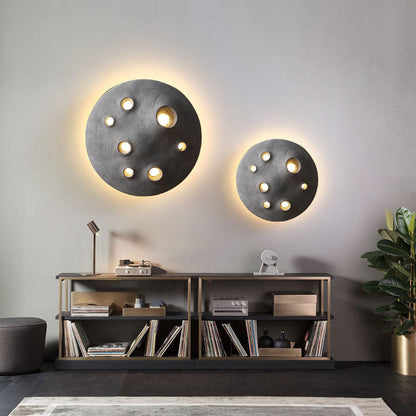 Creative Waterproof Lunar Concrete LED Wall Sconce Lamp
