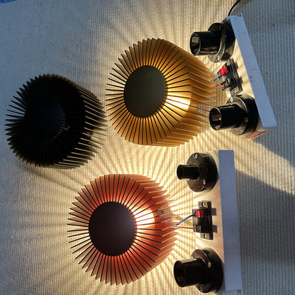 Aluminum Round Sun Flower Design LED Wall Sconce Lamp