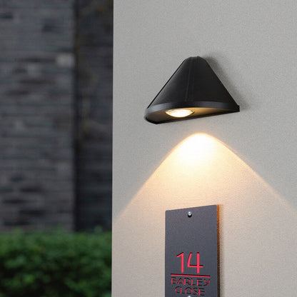 Triangle Aluminum Lens Frosted LED Outdoor Wall Sconce Lamp
