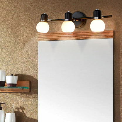 White Glass Dome Vanity Light 2/3 Light Wall Sconce Lamp