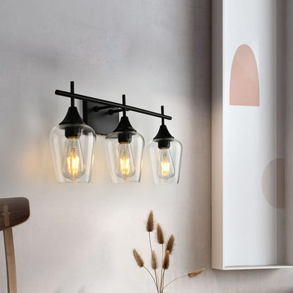 Traditional Wine Glass Iron 2/3 Light Wall Sconce Lamp
