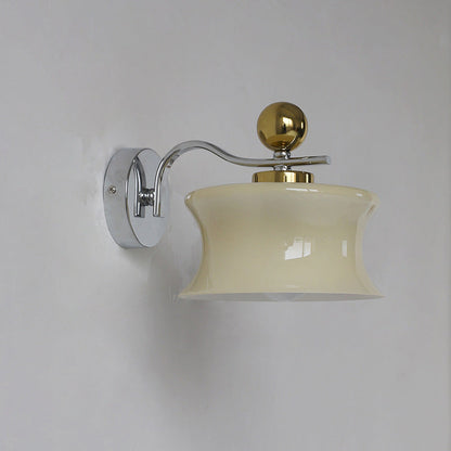 Scandinavian Iron Drum Wave Arm 1-Light Wall Sconce Lamp