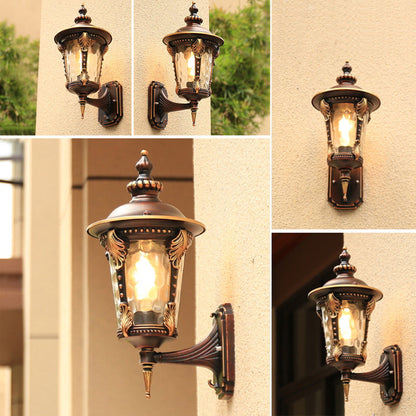 Cylinder Aluminum Glass 1-Light Wall Sconce Lamp