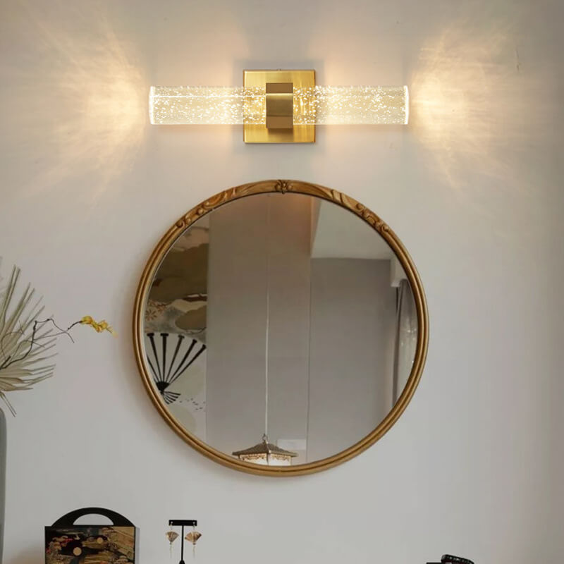 Luxury Cylinder Aluminum Crystal LED Wall Sconce Lamp