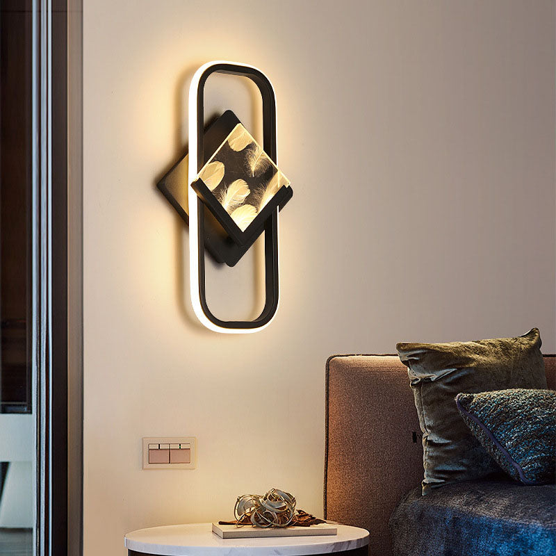 Rectangle Square Aluminum Acrylic LED Wall Sconce Lamp