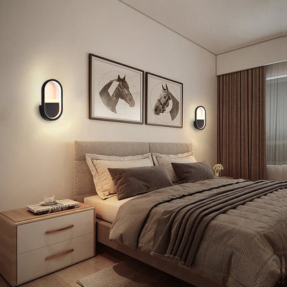 Iron Silicone Elliptical Circular Arc LED Wall Sconce Lamp