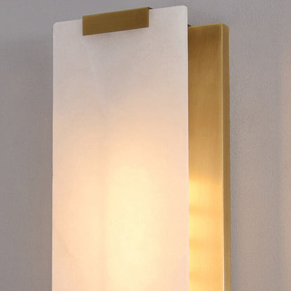 Nordic Light Luxury Copper Marble Strip Design 3-Light Wall Sconce Lamp