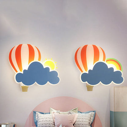 Kids Air Balloon Clouds Iron Acrylic LED Wall Sconce Lamp