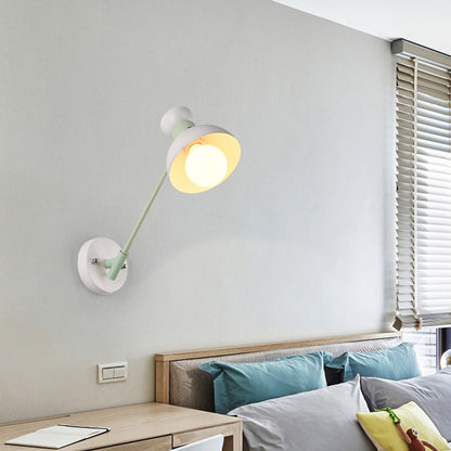 Scandinavian Metal Bowl Round 1-Light Wall Sconce Lamp