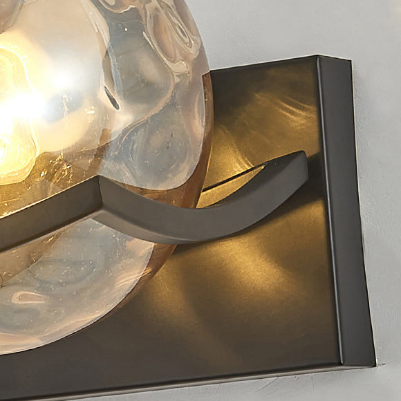Simplicity Glass Ball Shade 1-Light Wall Sconce Lamp