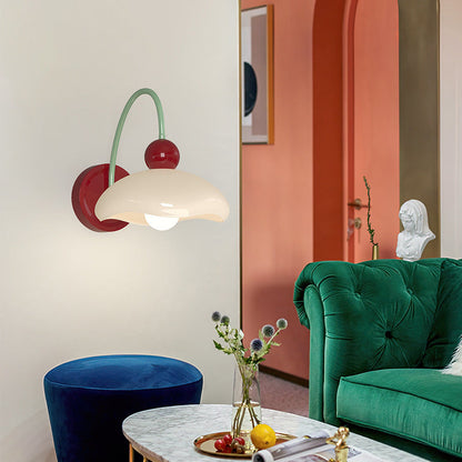 Modern Simplicity Round Iron Metal 1-Light Wall Sconce Lamp