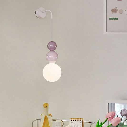 Minimalist Multi Orb Iron Plastic 1-Light Wall Sconce Lamp