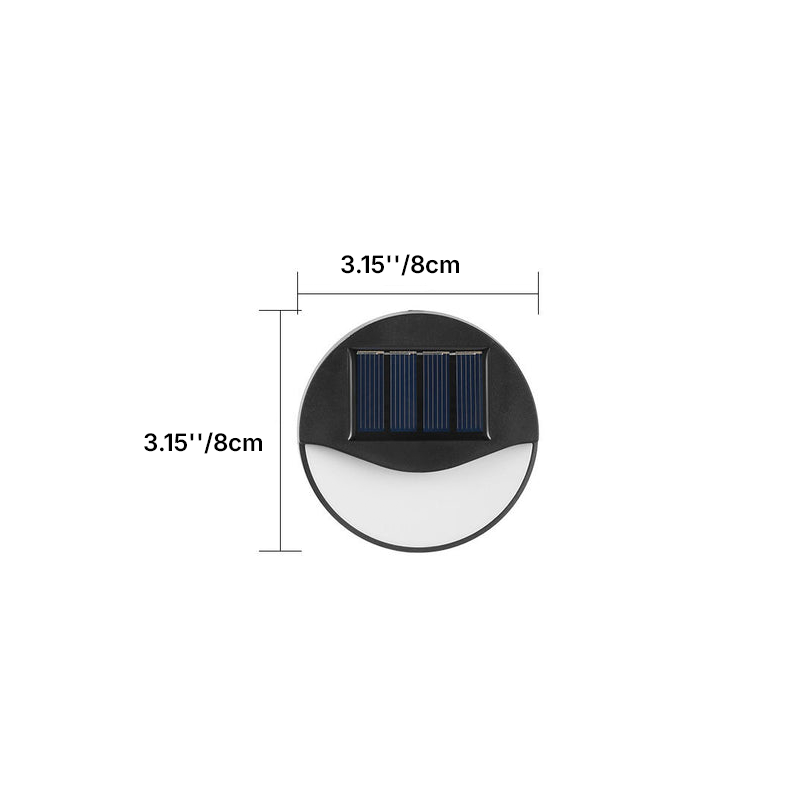 Round Square LED Outdoor Solar Waterproof Patio Step Light