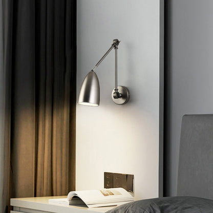 Industrial Swingable Cone Metal 1-Light Wall Sconce Lamp