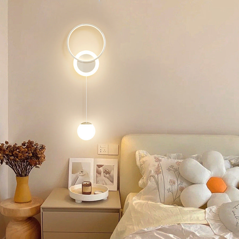 Simplicity Iron Acrylic Round Ball LED Wall Sconce Lamp