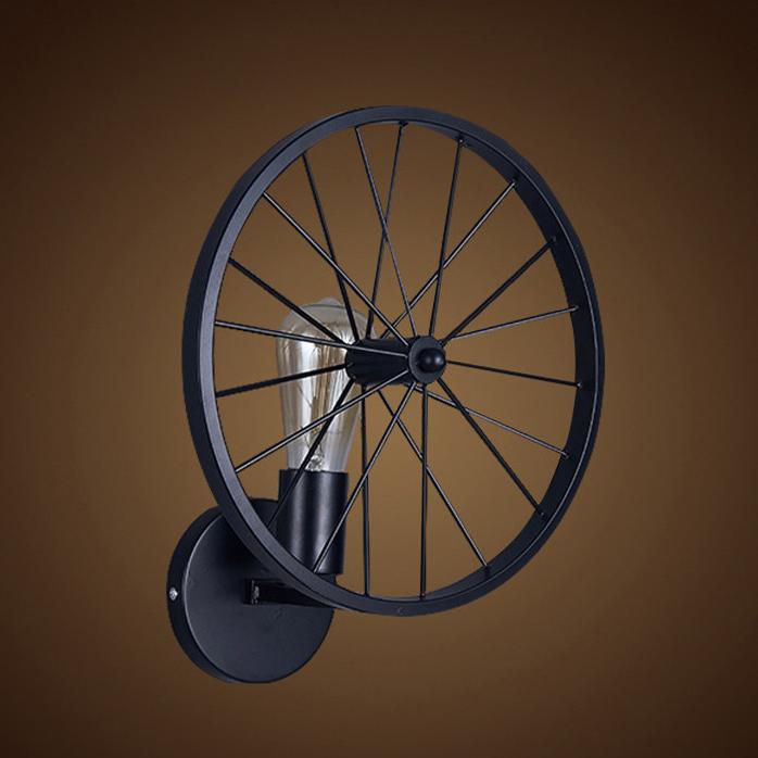 Retro Industrial 1-Light Wind Wheel Wall Lamp