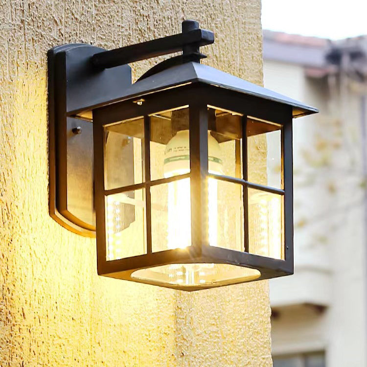Simplicity Square Glass Shade 1-Light Wall Sconce Lamp