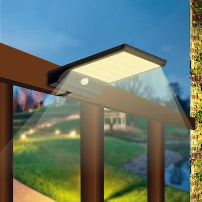 Square LED Outdoor Solar Waterproof Sensor Wall Sconce Lamp