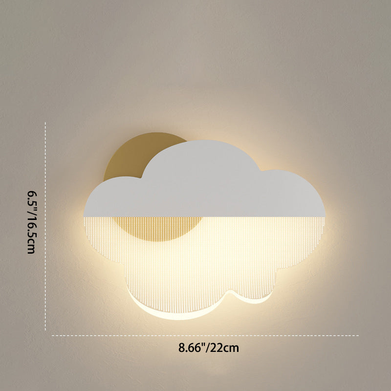 Modern Art Deco Iron Acrylic Cloud LED Wall Sconce Lamp