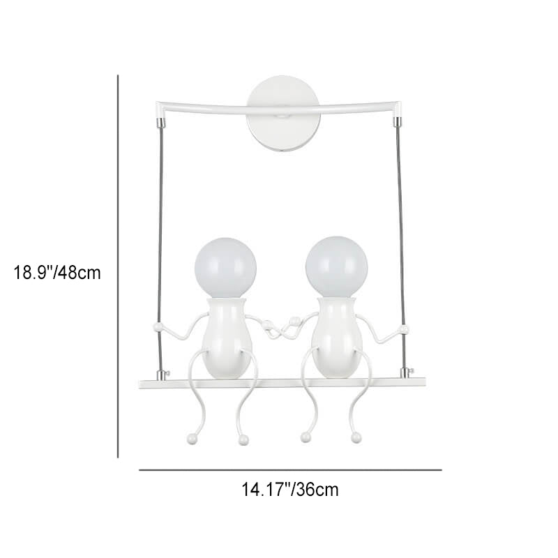Creative Iron Children's Ball 2-Light Wall Sconce Lamp