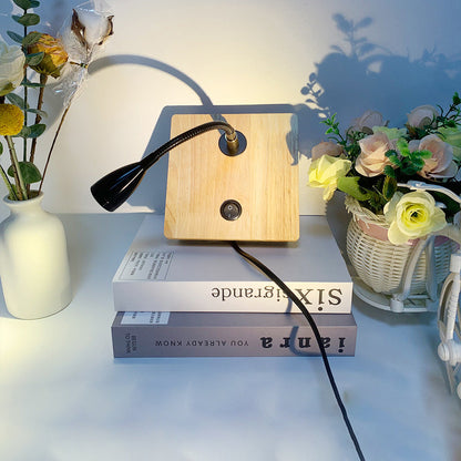 Simplicity Iron Aluminum Wood Square LED Wall Sconce Lamp