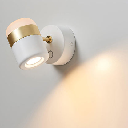 Cylindrical Spotlight Adjustable Mini LED Wall Sconce Lamp