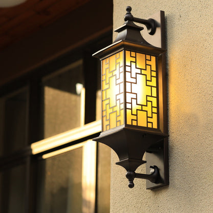 Chinese Cage Waterproof 1-Light Outdoor Wall Sconce Lamp