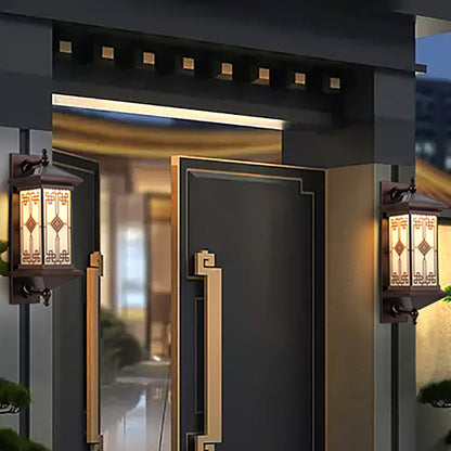 Chinese Knot Pattern LED Waterproof Solar Wall Sconce Lamp