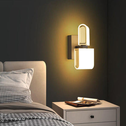 Minimalist Round Zinc Alloy Rotatable LED Wall Sconce Lamp