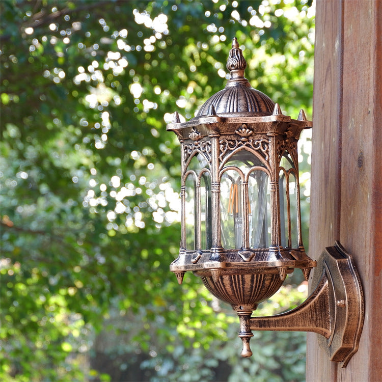 Hexagonal Watermarked Glass 1-Light Wall Sconce Lamp