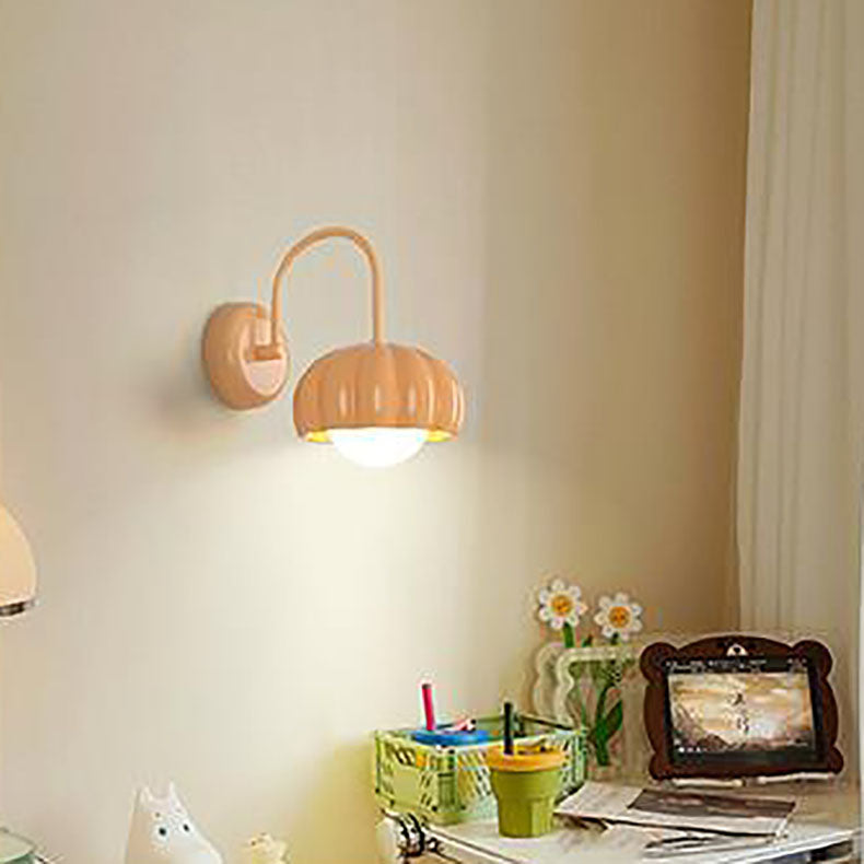Minimalist Cream Oval Resin PE 1-Light Wall Sconce Lamp