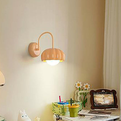 Minimalist Cream Oval Resin PE 1-Light Wall Sconce Lamp