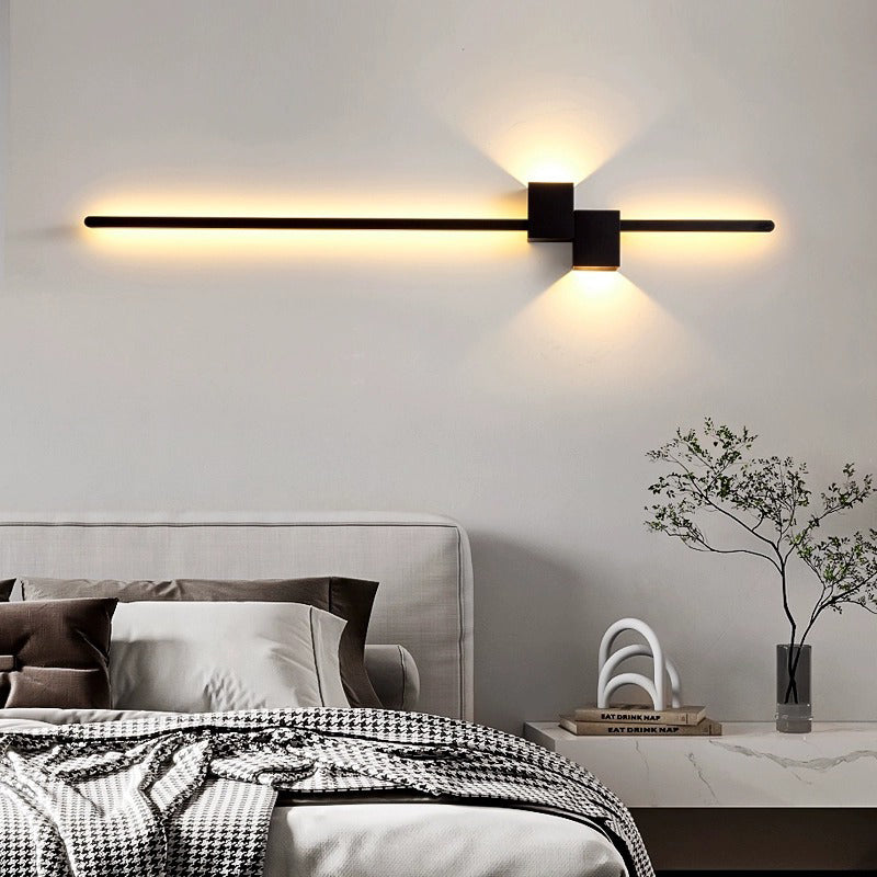 Strip Rectangle Iron Aluminum LED Wall Sconce Lamp