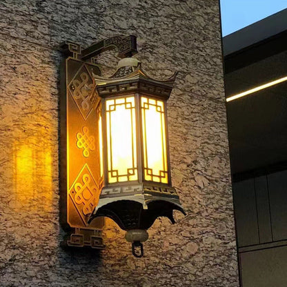 Aluminum Imitation Marble Shade 1-Light Wall Sconce Lamp