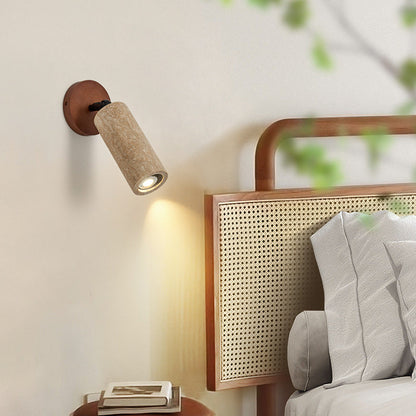 Japanese Cylindrical Spotlight 1-Light Wall Sconce Lamp