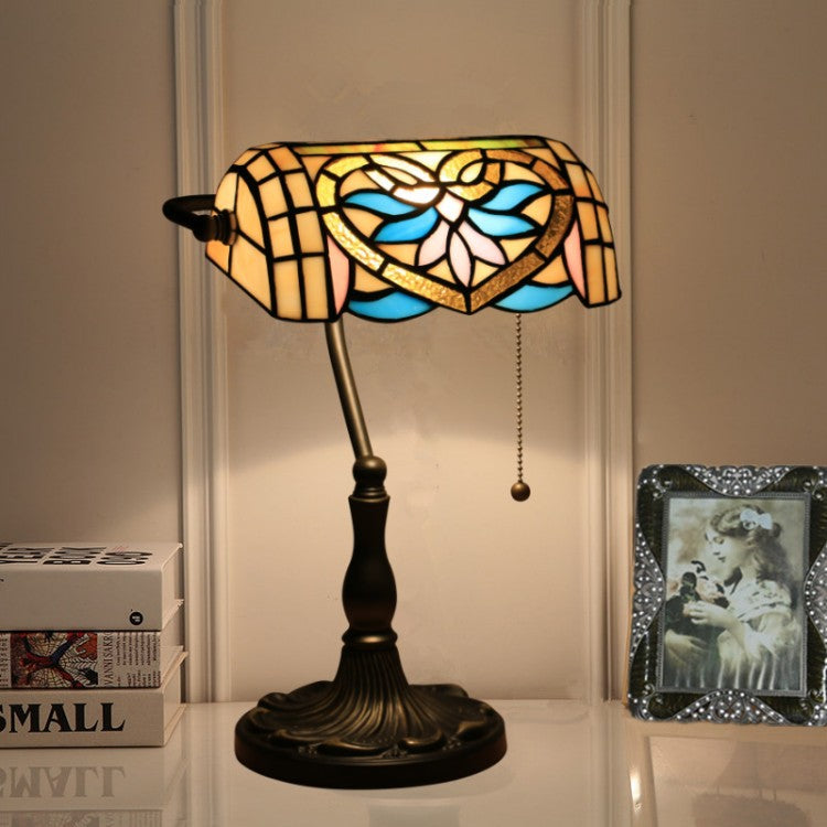 Tiffany Zinc Alloy Stained Glass 1-Light Table Lamp