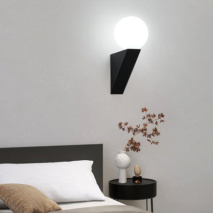 Triangle Orb Iron Plastic 1-Light Wall Sconce Lamp