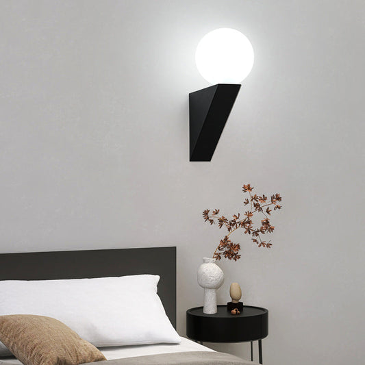 Triangle Orb Iron Plastic 1-Light Wall Sconce Lamp