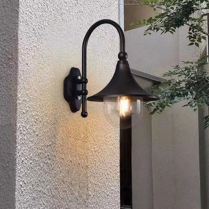 Industrial Aluminum Horn Shape 1-Light Wall Sconce Lamp