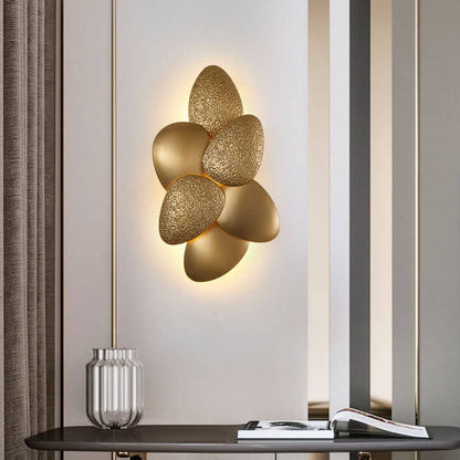 Gold Stainless Steel Pebble 3/6 Light Wall Sconce Lamp