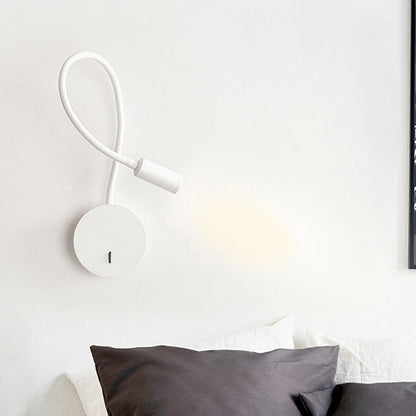 Nordic Round Retractable Bent Iron LED Wall Sconce Lamp