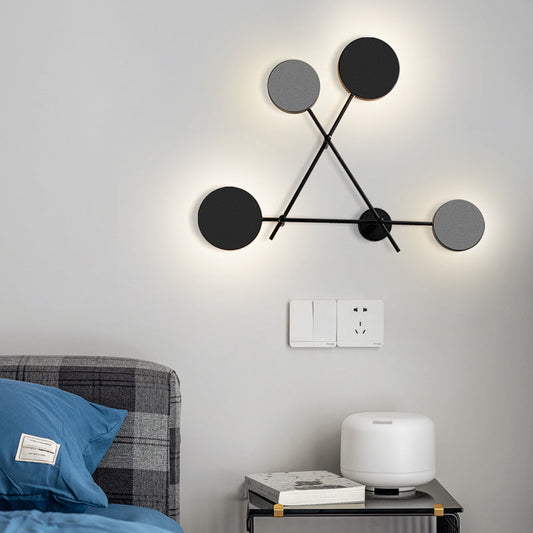 Mid-Century Frame Acrylic Disc LED Wall Sconce Lamp