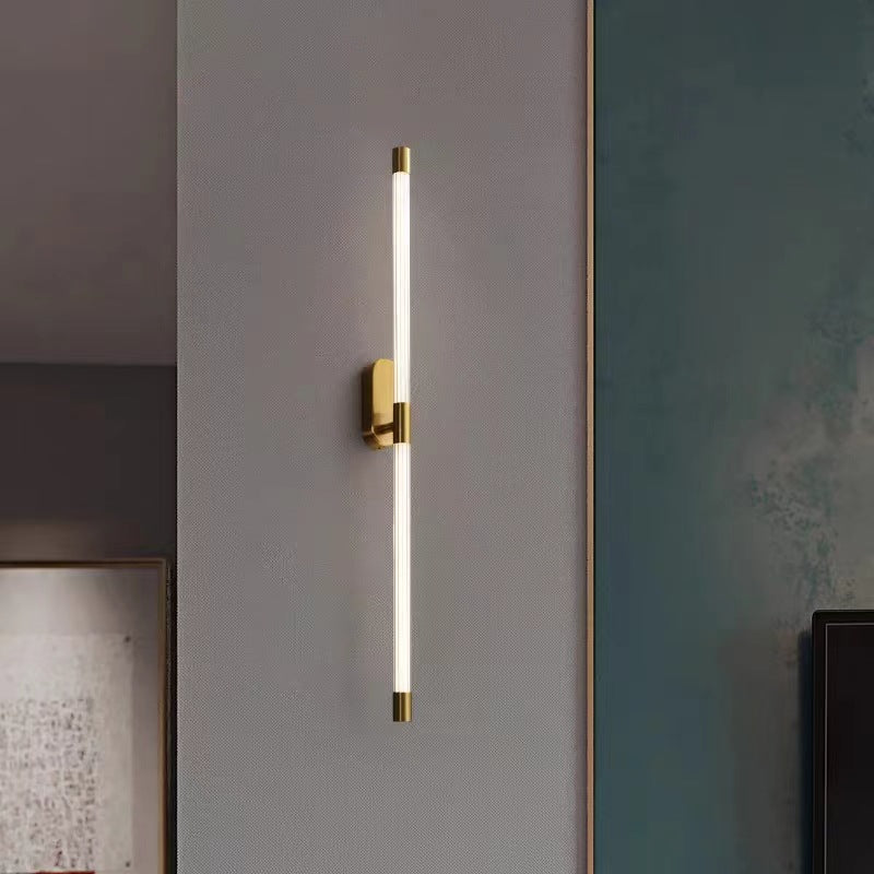 Electroplated Iron Straight Line LED Wall Sconce Lamp