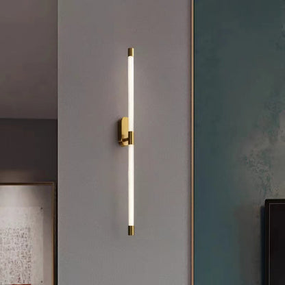 Electroplated Iron Straight Line LED Wall Sconce Lamp