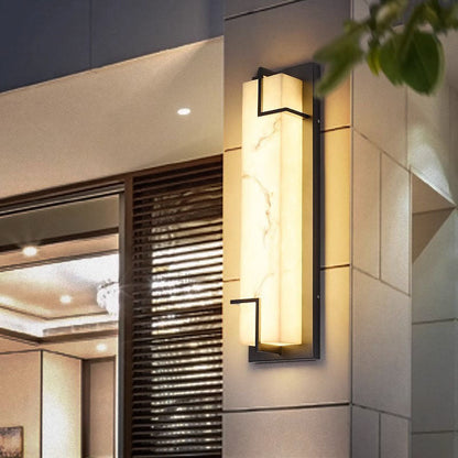 Rectangular Stainless Steel Resin LED Wall Sconce Lamp
