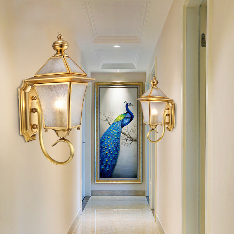 Quadrilateral Waterproof 1-Light Outdoor Wall Sconce Lamp