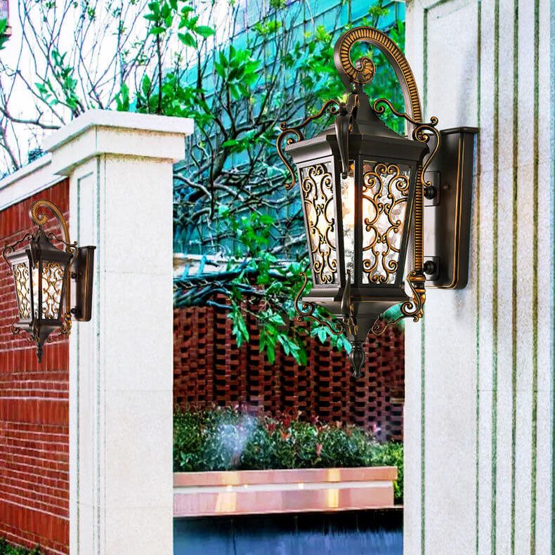 Iron Waterproof Outdoor Indoor 1-Light Wall Sconce Lamp
