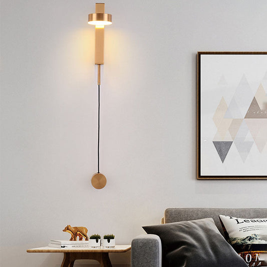 Hardware Acrylic Rotatable Round Shade LED Wall Sconce Lamp