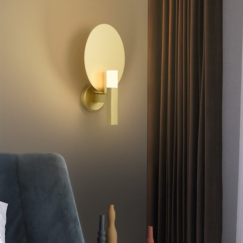 Light Color Oval Hardware Acrylic LED Wall Sconce Lamp