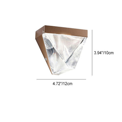 Creative Triangle Iron Crystal LED Wall Sconce Lamp